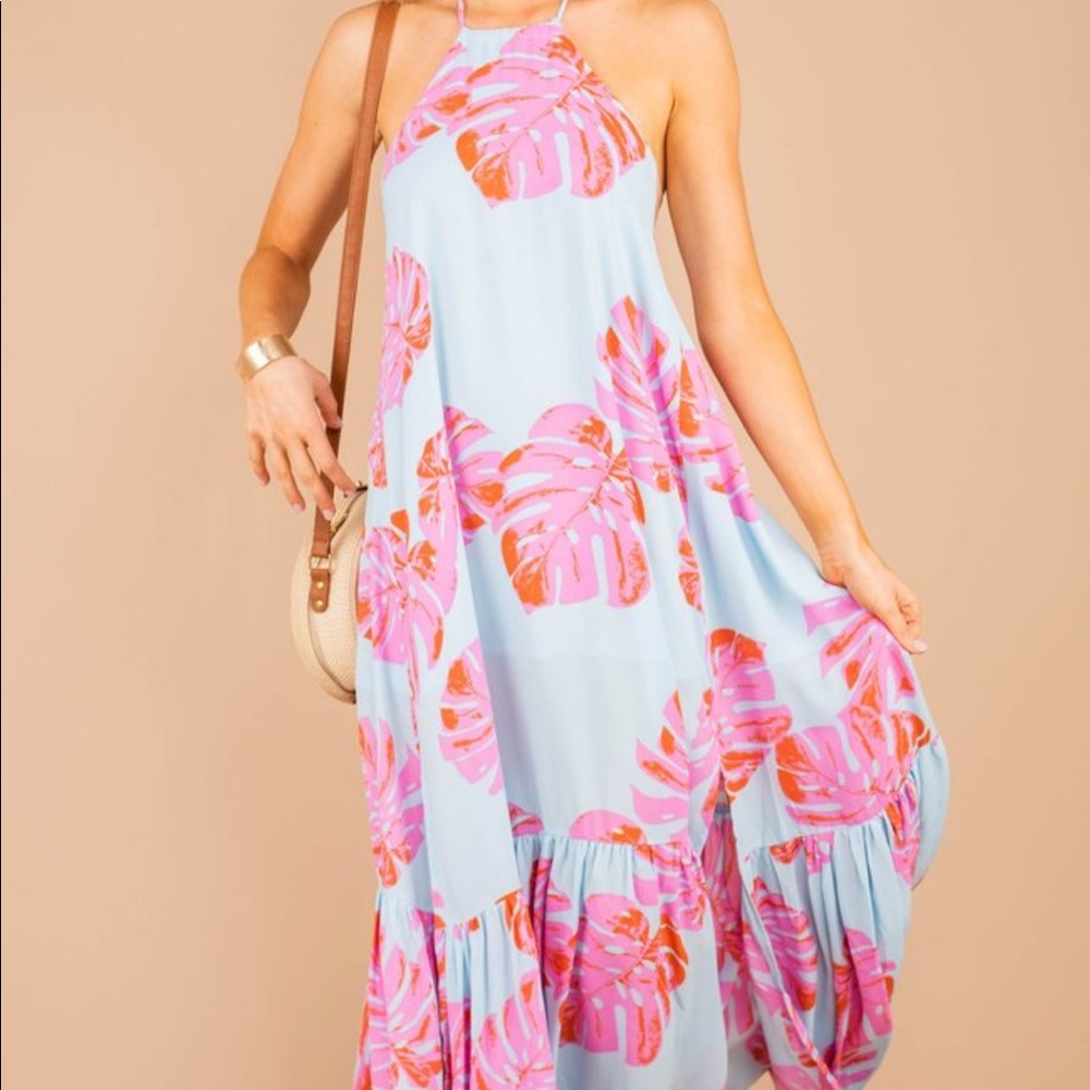Buddy Love Palm Halter Dress